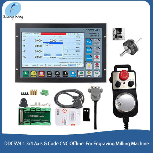 NEW DDCSV4.1 Cnc Controller 3/4 Axis Offline Motion Control System Engraving Machine With 3d Edge Finder Handwheel Mpg