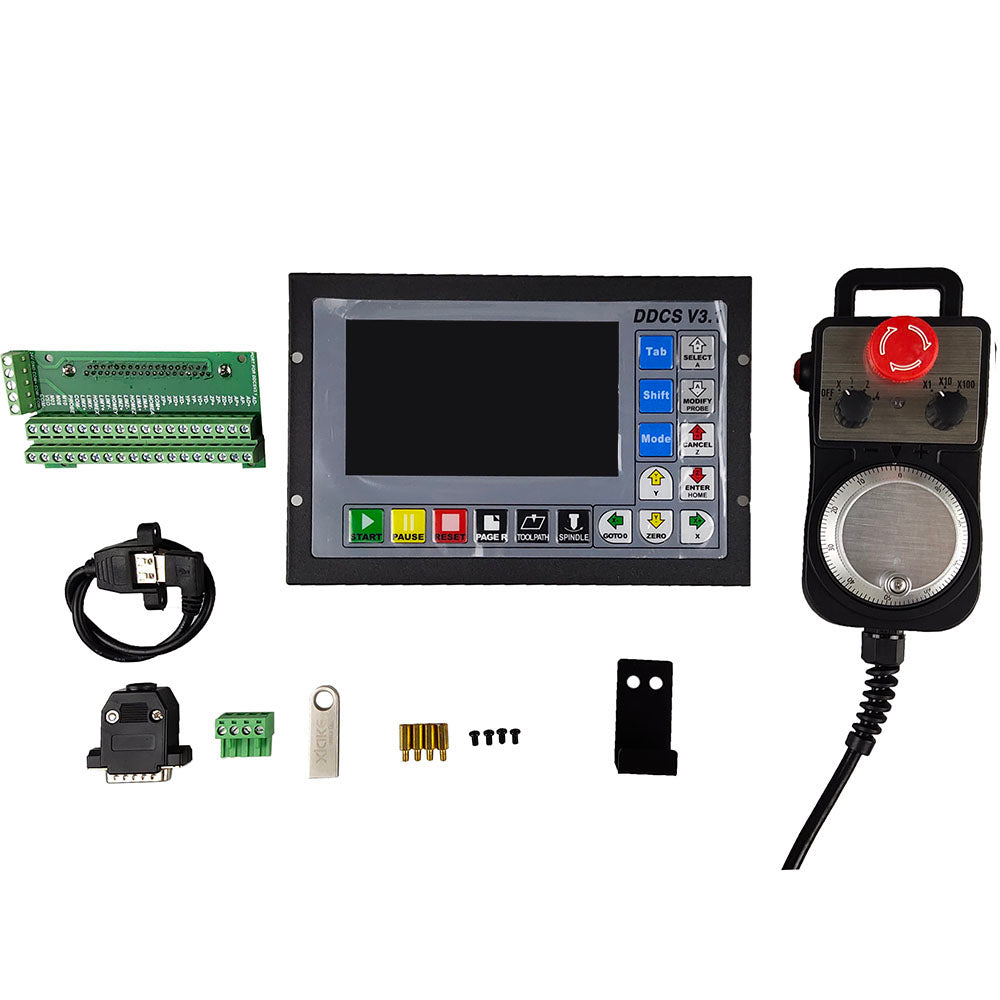 Newly upgraded CNC kit offline ddcsv3.1 motion control system 3-axis 4-axis cnc controller emergency stop electronic handwheel