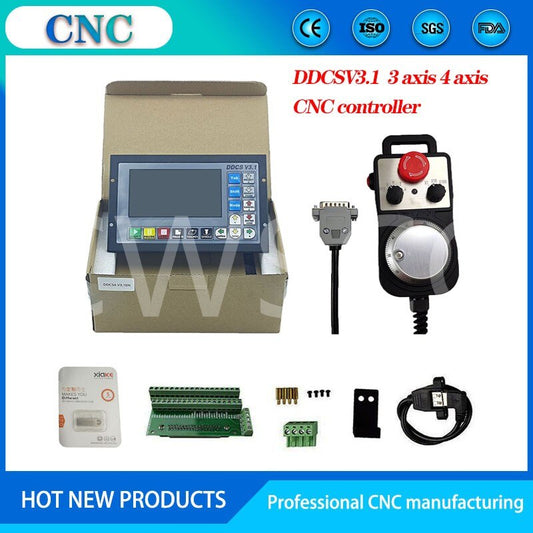 Newly upgraded CNC kit offline ddcsv3.1 motion control system 3-axis 4-axis cnc controller emergency stop electronic handwheel